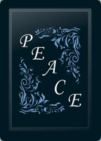Peace Floral Diagonal