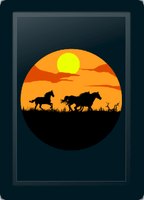 Sunset Horses
